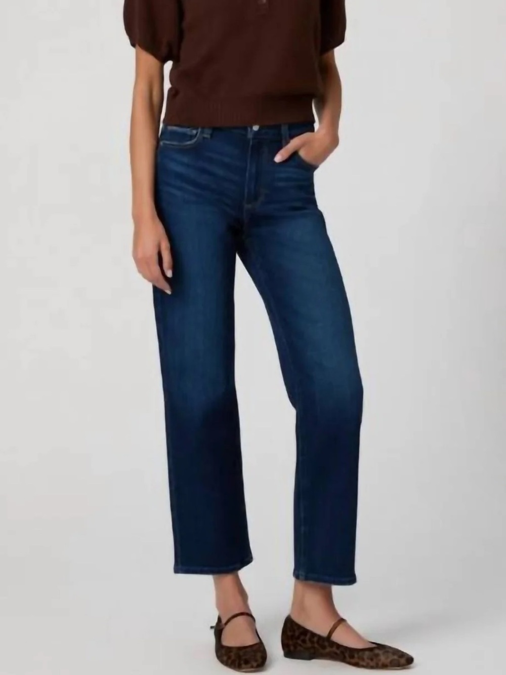 Paige Mason Ankle Straight leg dark wash jeans 28